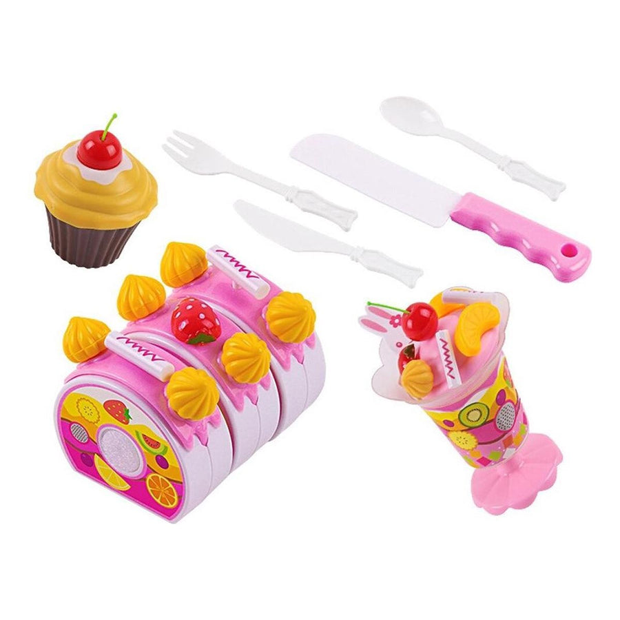 Ariko Zingende Speelgoedtaart met accessoires | Verjaardagstaart | 75 delig | Roze | Speelset | Inclusief batterijen