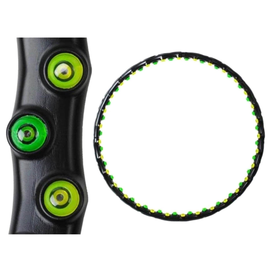 Ariko Fitness Massage Hoelahoep Ø 98cm | met 64 Magnetische balletjes | Waist Trainer | Sport Hula Hoop | Sport hoepel | Vetverbranding | Gymnastiek | Fitness | Groen-geel