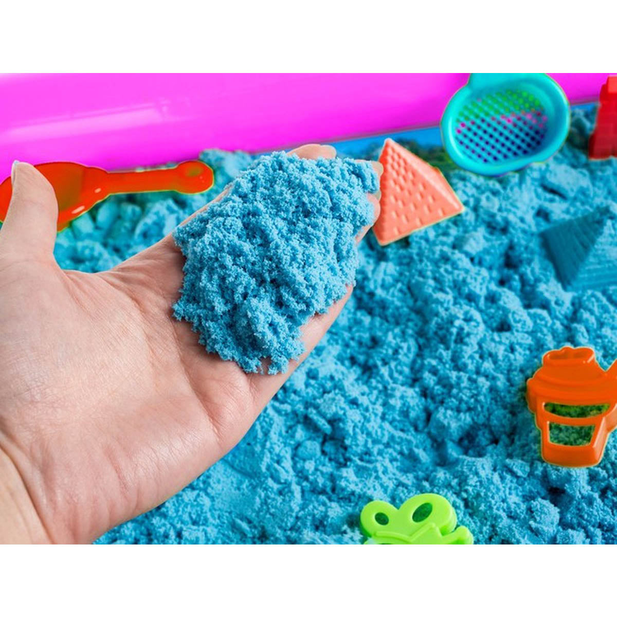 Ariko Magic Sand, 1 KG - Zand voor Binnenhuis met Accessoires - 14 mallen - Opblaasbare zandbak