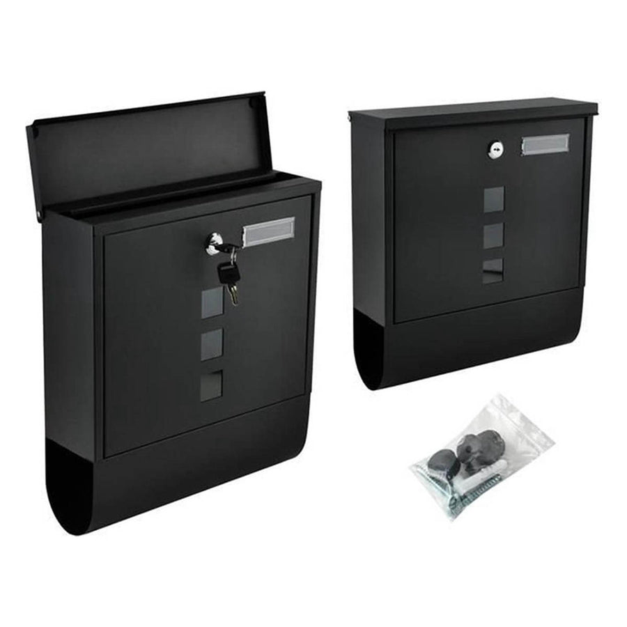 <tc>Ariko</tc> wall letterbox - stainless steel - anthracite black - with newspaper roll - matte black - up to 8 newspapers