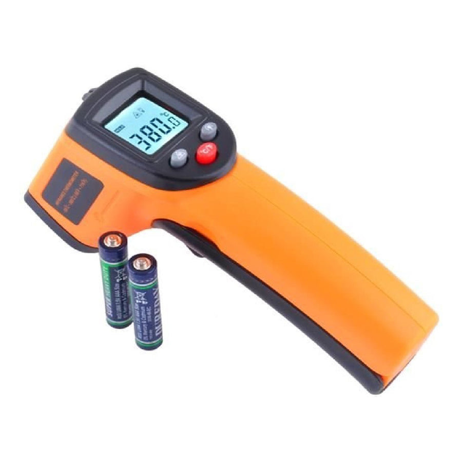 Ariko Infrarood Laser Thermometer - Oppervlakte thermometer - Contactloos - Laser pointer - Blacklight LCD Scherm - Incl Batterijen - Oranje - tot 380º