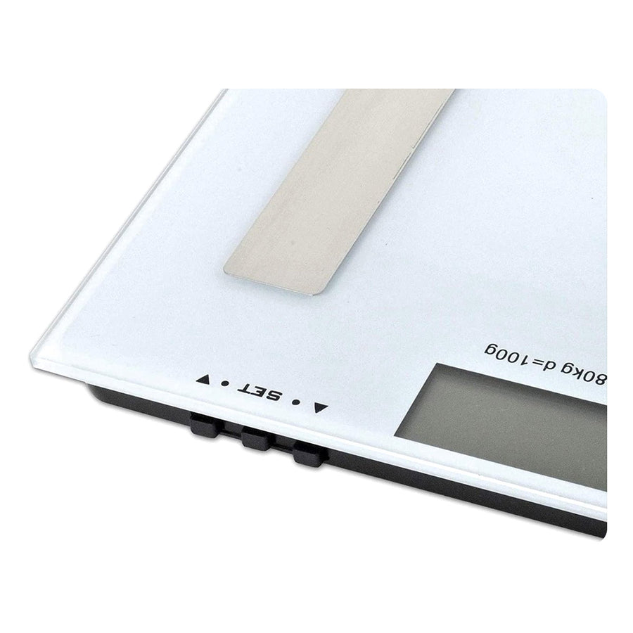 Ariko Elta Digitale Body - Fit Weegschaal - Personenweegschaal - Analyseweegschaal - Wit - Grijs - Afmetingen 28 x 28 x 2.5 Cm - Maximaal 180 KG - Inclusief 2 x AAA batterijen