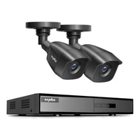 Thumbnail for <tc>Ariko</tc> Sannce Camera CCTV system, 2 x Black high quality 3MP security cameras, Night vision 25 mtr, View recorded and live images online, including 1TB hard disk - Dutch helpdesk
