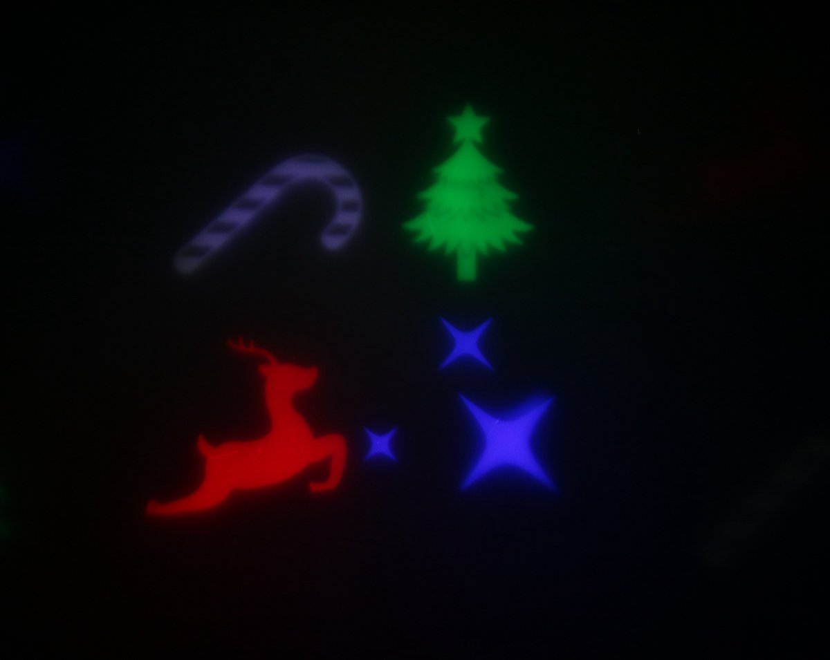 Projectorlamp - LED - 24 figuren - Kerst en Halloween - Binnen en Buiten - Ariko