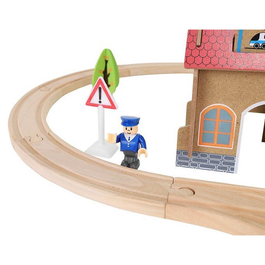 Houten Speelgoed Treinset 89 delig met Elektrische Trein - Treinspeelgoed - Ariko