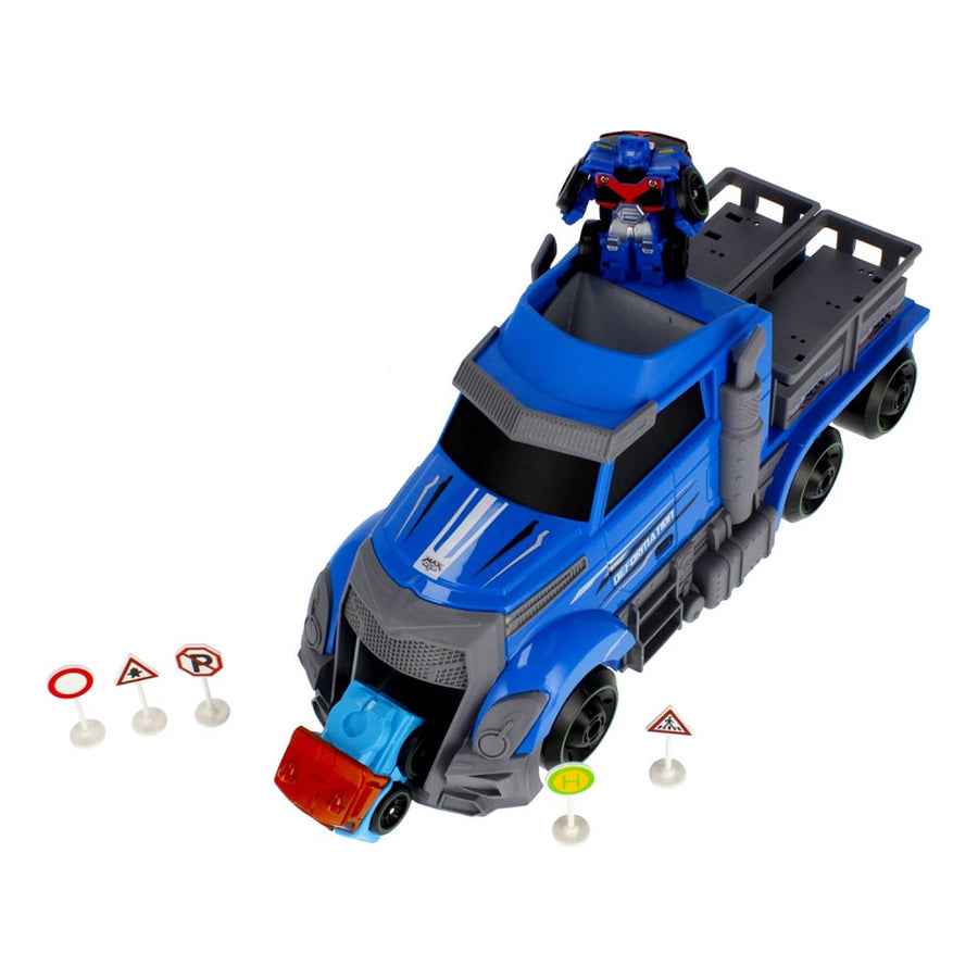 Ariko Truck launcher met 2 stuks robot auto's - inclusief verkeersborden