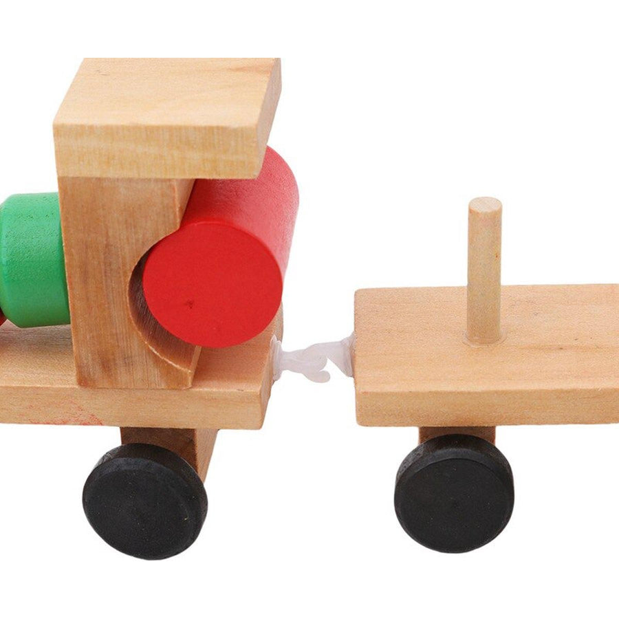 Ariko XL Houten Trein met blokken en vormen - Blokkentrein - Speelgoedtrein - Educatie met vormen en kleuren -