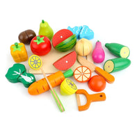 Thumbnail for <tc>Ariko</tc> Wooden Toy set fruit and vegetables - 17 pieces - kitchen accessories - Shop toys - Toy food - Toy fruit wood