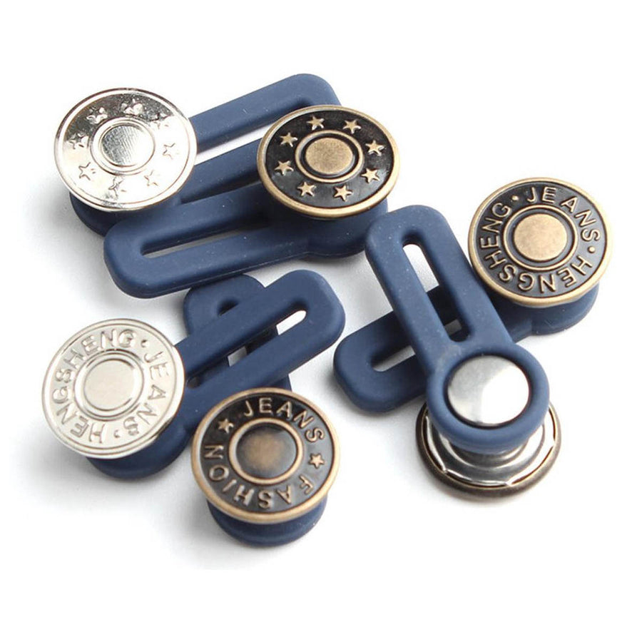 WiseGoods Luxe Broekverbreder - Knoopsgat Verlengers - Jeans & Broeken - Verstelbare Knopen - 2 cm - Taille - Zwanger - 5 stuks - Ariko