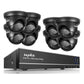 Ariko Système de vidéosurveillance Sannce Camera, 8 x caméras de sécurité 3MP noires de haute qualité, vision nocturne 25 mtr, images enregistrées et en direct en ligne, y compris disque dur de 1 To - Helpdesk néerlandais