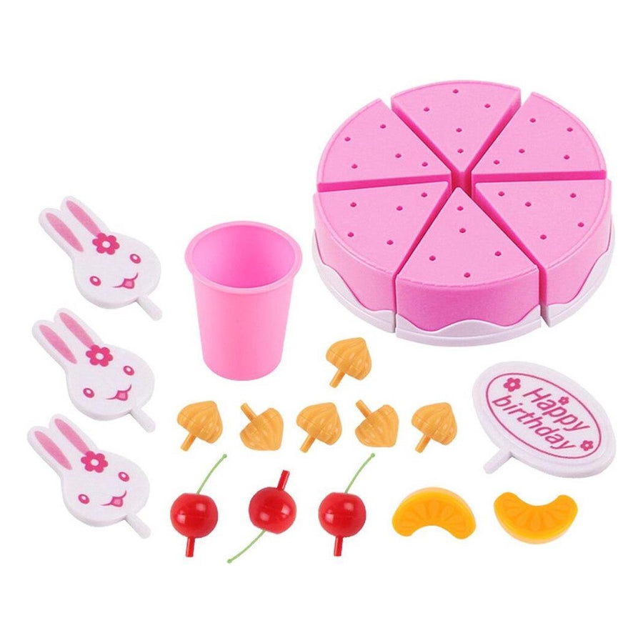 Ariko Zingende Speelgoedtaart met accessoires | Verjaardagstaart | 75 delig | Roze | Speelset | Inclusief batterijen