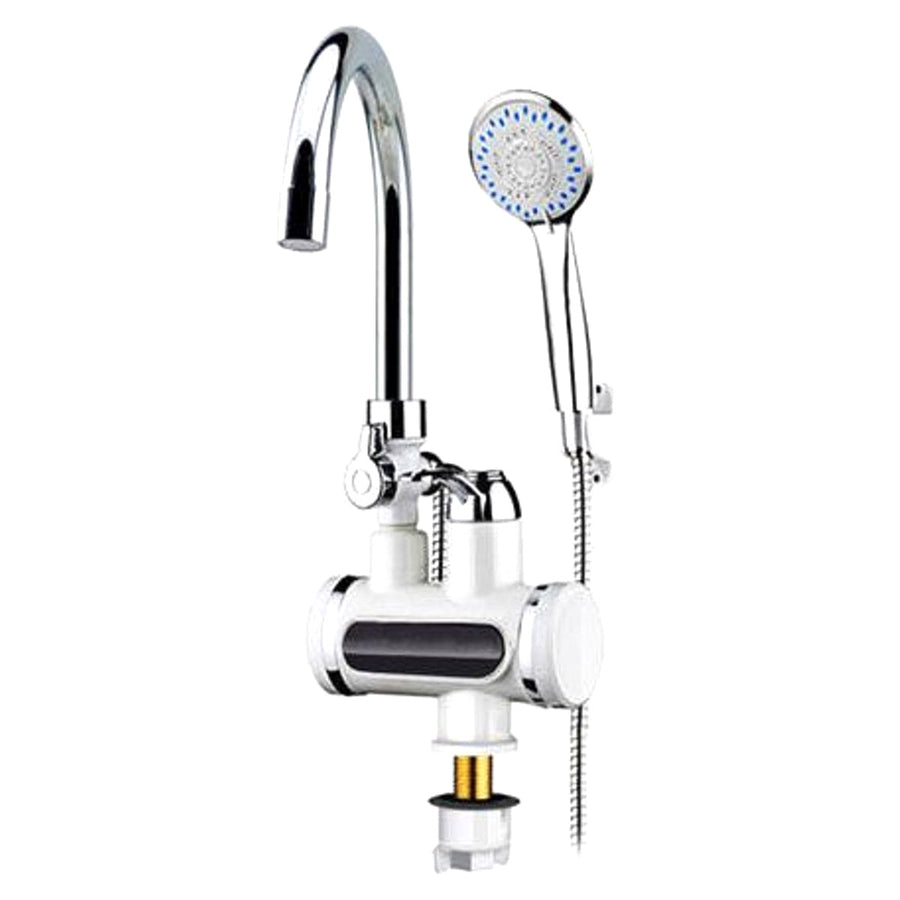 Ariko Elektrisch Verwarmd Kraan en douche - Elektrisch Instant kraan tot 60 ?c - LCD Digitaal - Niet Kokend Water - 3000W - Inclusief Douchekop