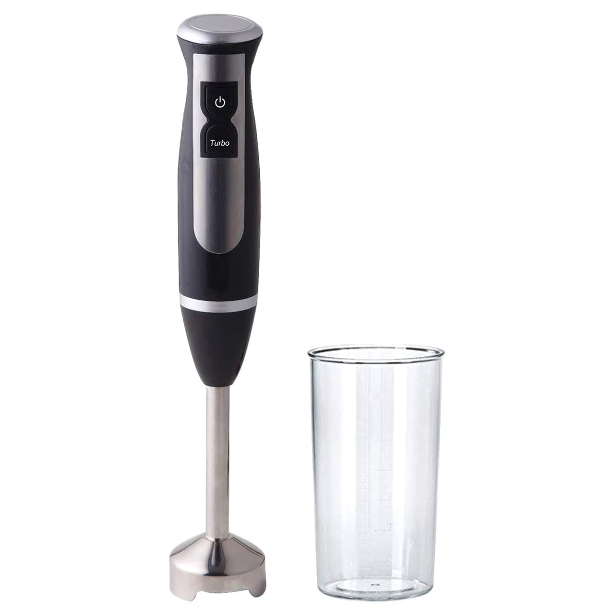 Ariko Turbo Staafmixer 600W - Zwart - Inclusief Meng en Meetreservoir - RVS Mes - 2 Snelheden - Eenvoudig te reinigen
