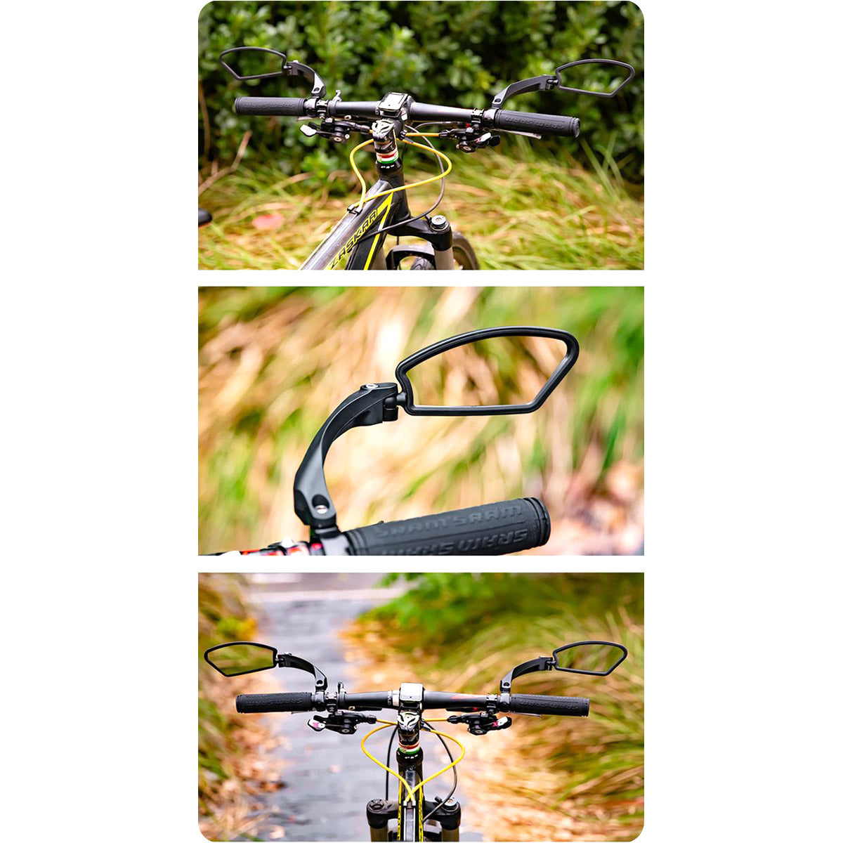 2 pieces - Bicycle mirror - E-bike - Adjustable Left and Right - Ebike - Set of 2 - Black