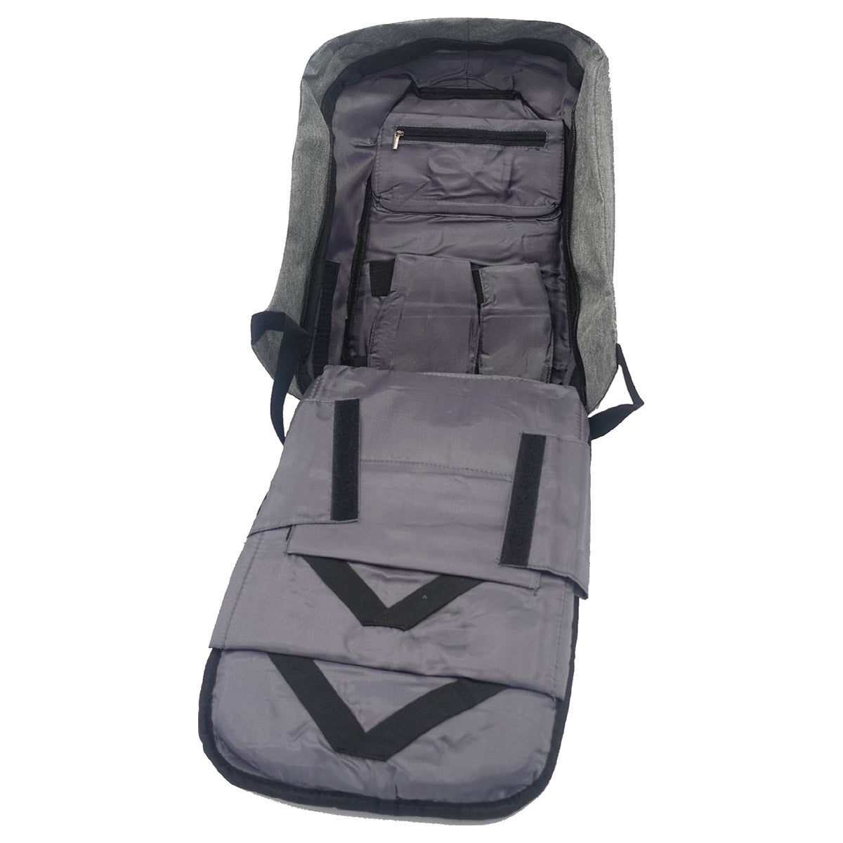 <tc>Ariko</tc> Sac à dos antivol - Sac à dos de voyage - Gris - Sac pour ordinateur portable - Cartable - Incl. cable USB