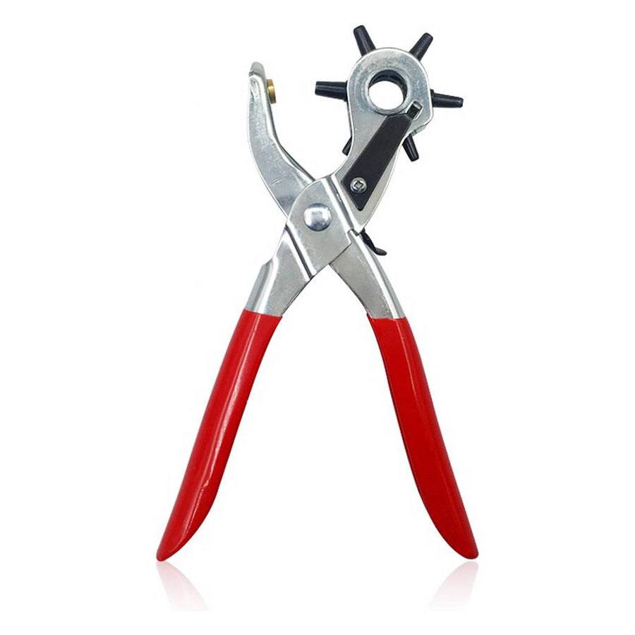 Ariko Revolvertang 203-delige set - Ponstang - Geel of Rood - Oogjestang - Ringetjestang - Gaatjestang - Zeilringtang - Drukknooptang - Riemen & Leer - met Benodigdheden