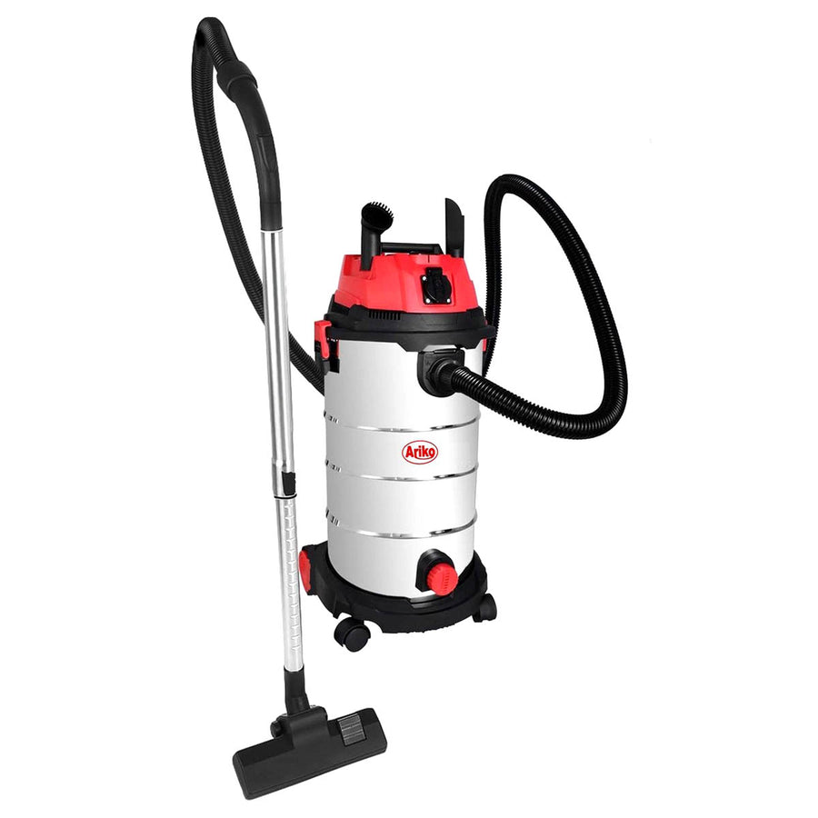 Ariko Professionele Industriële Nat en Droog Stofzuiger - Droogzuiger - Alleszuiger - Bouwstofzuiger - Werkplaatstofzuiger - Industriële stofzuiger - RVS - 1800 tot 2500 Watt - 40 Liter - Inclusief stopcontact met aan/uit functie - Blaasfunctie