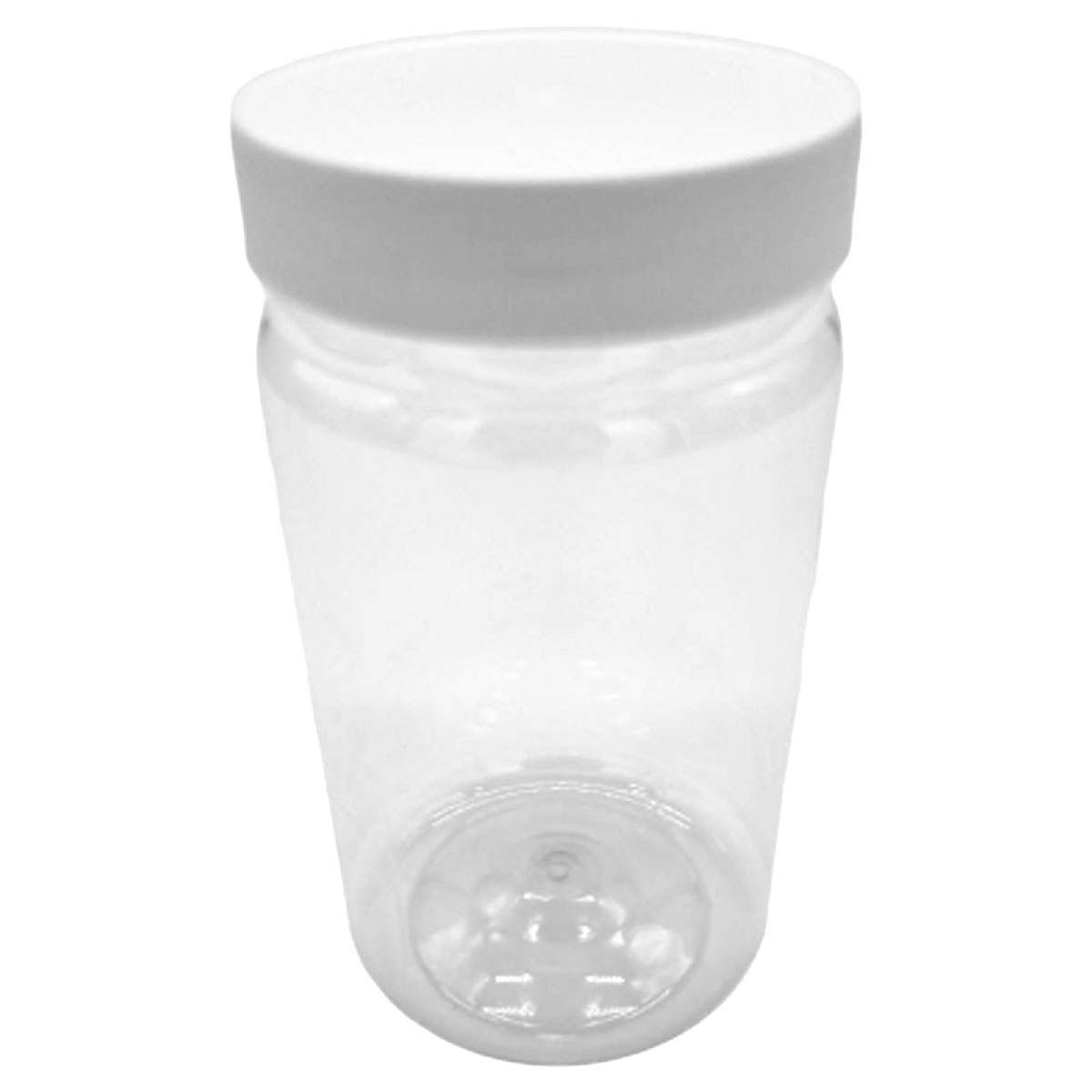 Ariko Glas | Leichte Kunststoffdose mit Schraubdeckel | 750ml | Dose mit weißem Deckel | Vorratsdose | Wieder auffüllbar