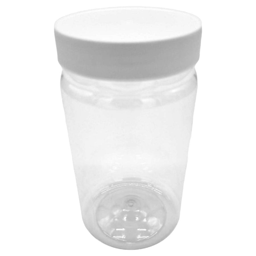 Ariko Glas | Leichte Kunststoffdose mit Schraubdeckel | 750ml | Dose mit weißem Deckel | Vorratsdose | Wieder auffüllbar