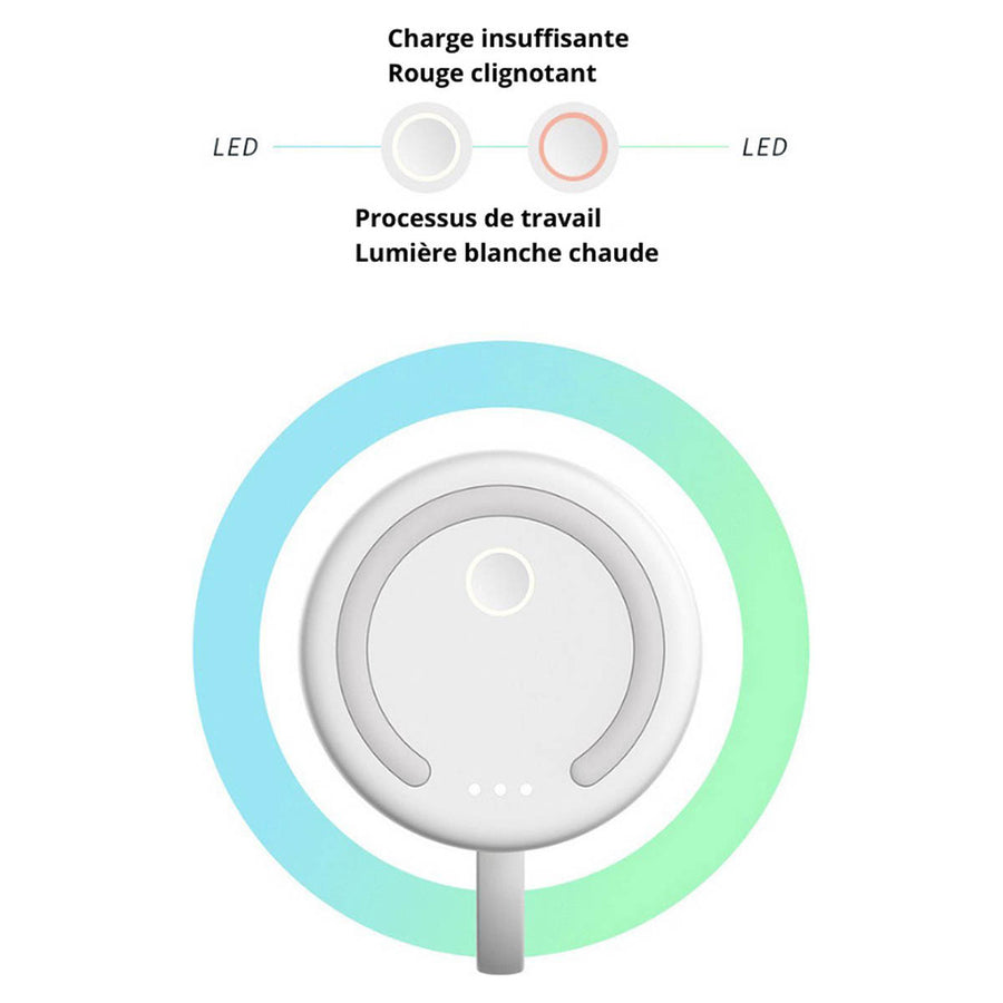 Ariko Tragbarer Mixer – Mini-Mixer für unterwegs – Smoothie-Mixer – Babynahrung – Frische Säfte – 350 ml – Magnetisches USB-Ladegerät – Weiß