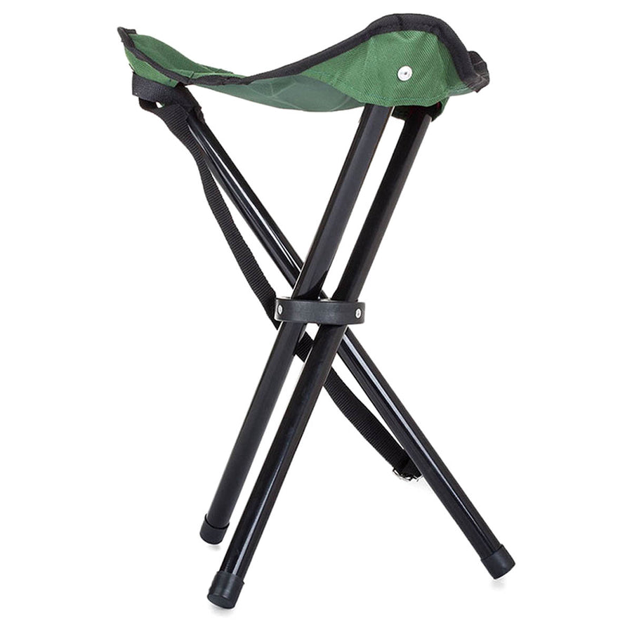 Ariko Inklapbaar Viskrukje - 3 poots Krukje - Groen/ Zwart - Lichtgewicht - Opvouwbaar - Kampeerkruk - Festivalkruk