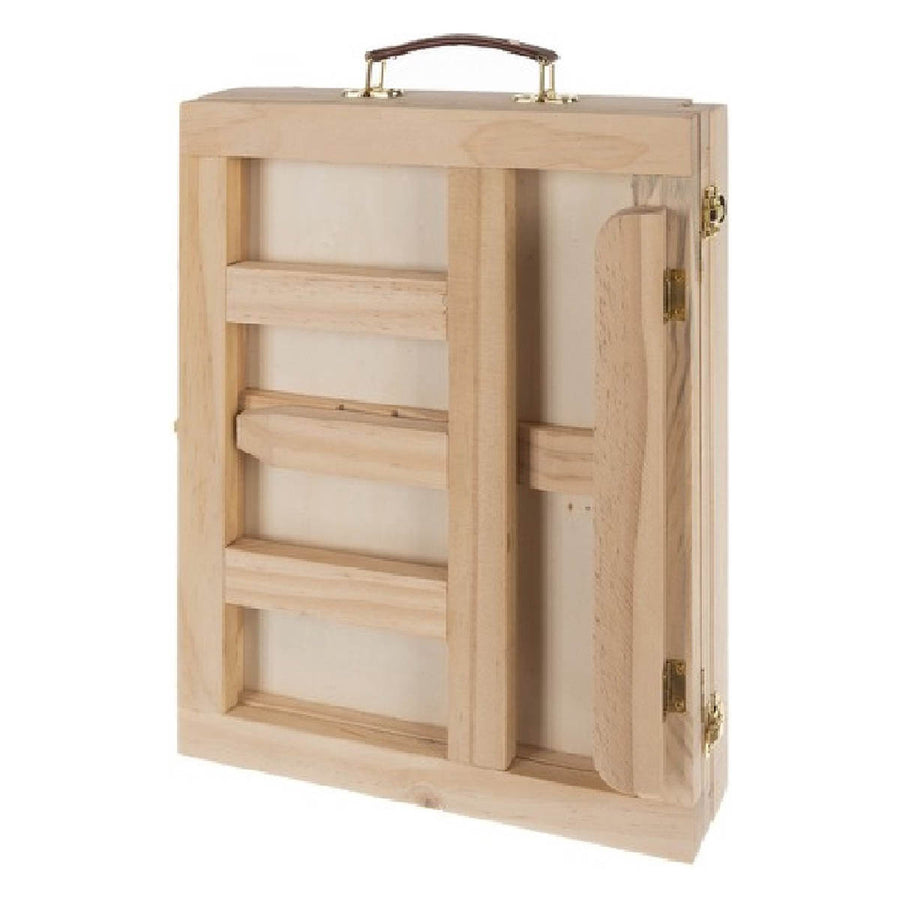 Ariko Portable Houten Schildersezel - Tekenkoffer - Tafelezel - Tekenset - Draagbare Ezel - 46 Delig