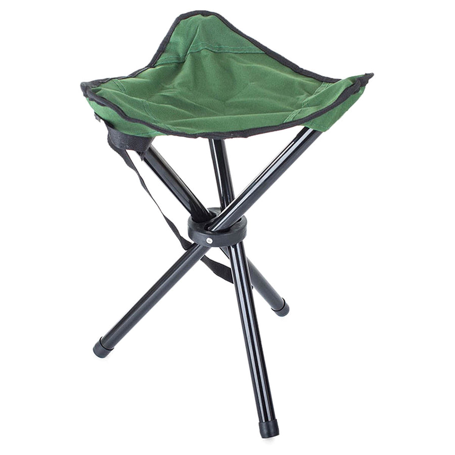 Ariko Inklapbaar Viskrukje - 3 poots Krukje - Groen/ Zwart - Lichtgewicht - Opvouwbaar - Kampeerkruk - Festivalkruk