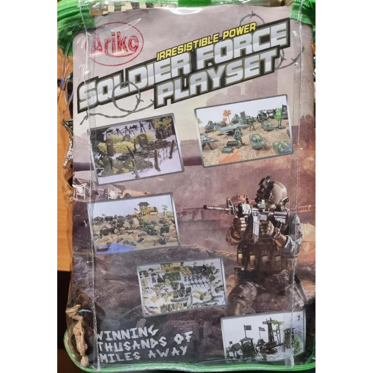 Ariko XXL Army Spielset 300 Teile | Beinhaltet Panzer, Flugzeuge und Gebäude | Soldatenspielzeug | Soldatenset | | Streitkräfte