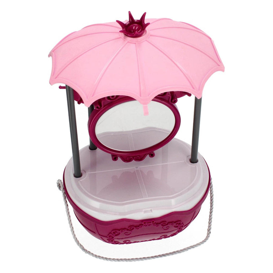 Ariko Speelgoed Koffer Schoonheid salon 30 delig - Fohn, spiegel, make-up, parfum en nog veel meer - handige meeneem koffer