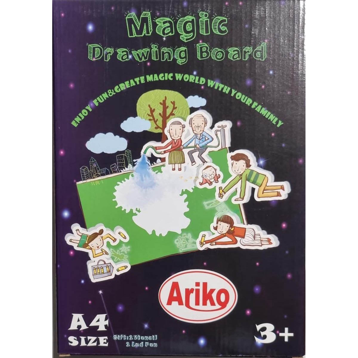 Ariko A4 Lichtgevend Whitebord Tekenbord | Magisch tekenbord kinderen | Tekenen met licht | LED | lichtgevend tekenbord | educatief speelgoed | glow in the dark | lichtpen | tekenen in het donker
