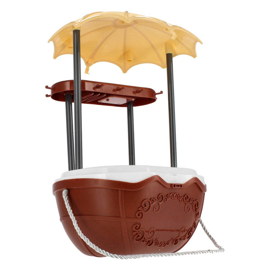 Ariko Speelgoed Koffer Fast-food winkel 58 delig - hamburgers, popcorn, sauzen, tang en nog veel meer - handige meeneem koffer