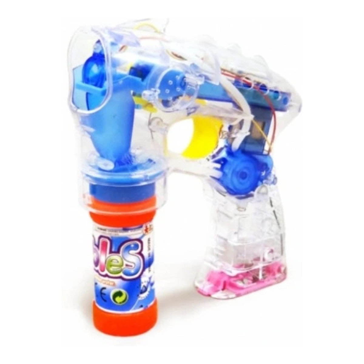 Ariko Bubble Blower mit 2 Flaschen Bubble Blower | 19cm | Seifenblasenpistole |Mit LED-Beleuchtung | Seifenblasenmaschine | Blasen | Seifenblasenmaschine | Seifenblasenpistole | Bubblegun- Seifenblasenmacher | superleise | Enthält 3 x Philips AA-Batterien