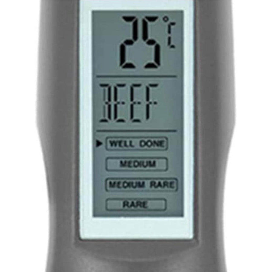 Vleesthermometer | BBQ vleesvork | -50 tot +300 Graden | RVS | 3-5 Seconden | LED scherm met backlight | Temperatuur alarm | Inclusief batterijen | Voor Barbecue en Grill - Ariko