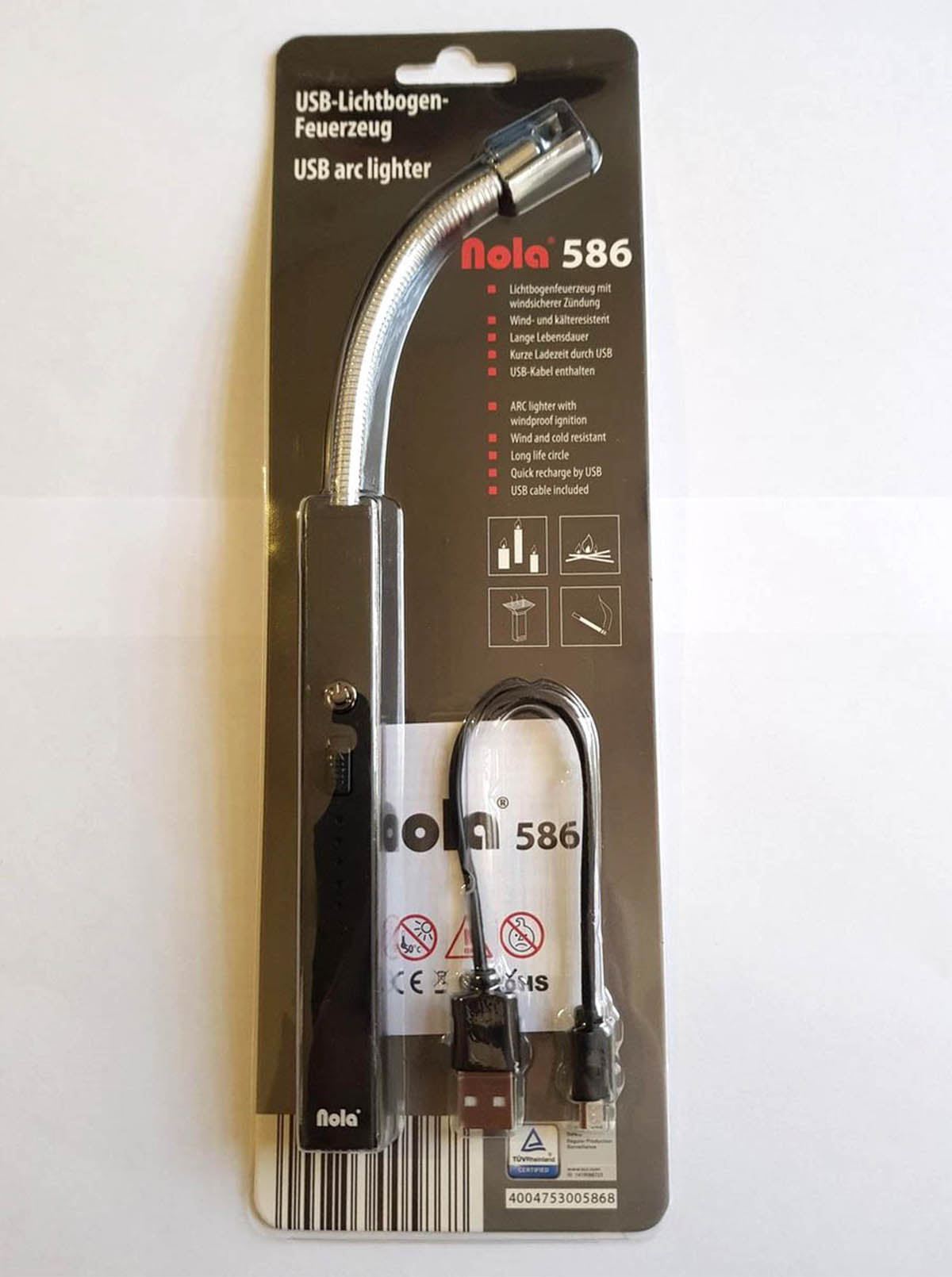 Flexibele elektronische Keuken BBQ Aansteker - Extra lang - Extra heet 900 graden - Elektonische USB oplaad aansteker zwart - Ariko
