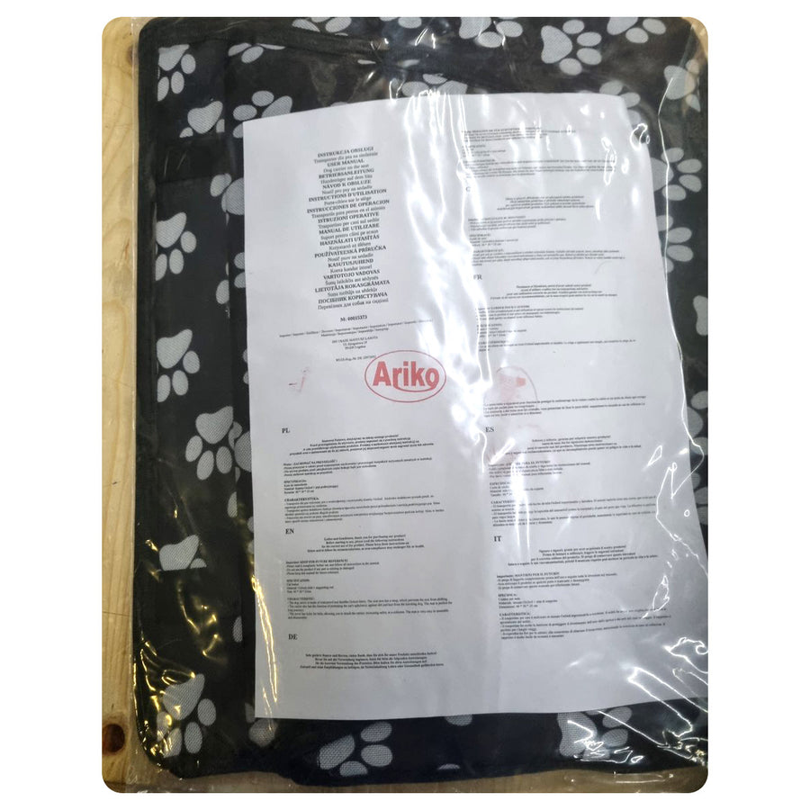 Ariko Autostoel Hond / Kat / Puppy - Opvouwbaar Waterbestendig Honden / Kat zitje - Dieren zitje voor in de auto - Hondenmand - 40 x 40 x 25 cm - Incl Opvouwbaar voerbakje en borstel - Veiligheidsband - Schone auto