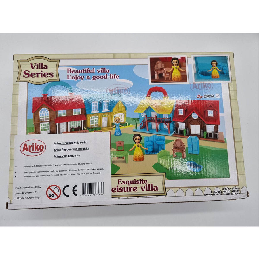 Ariko Luxe villa poppenhuis - Opvouwbaar tot koffertje