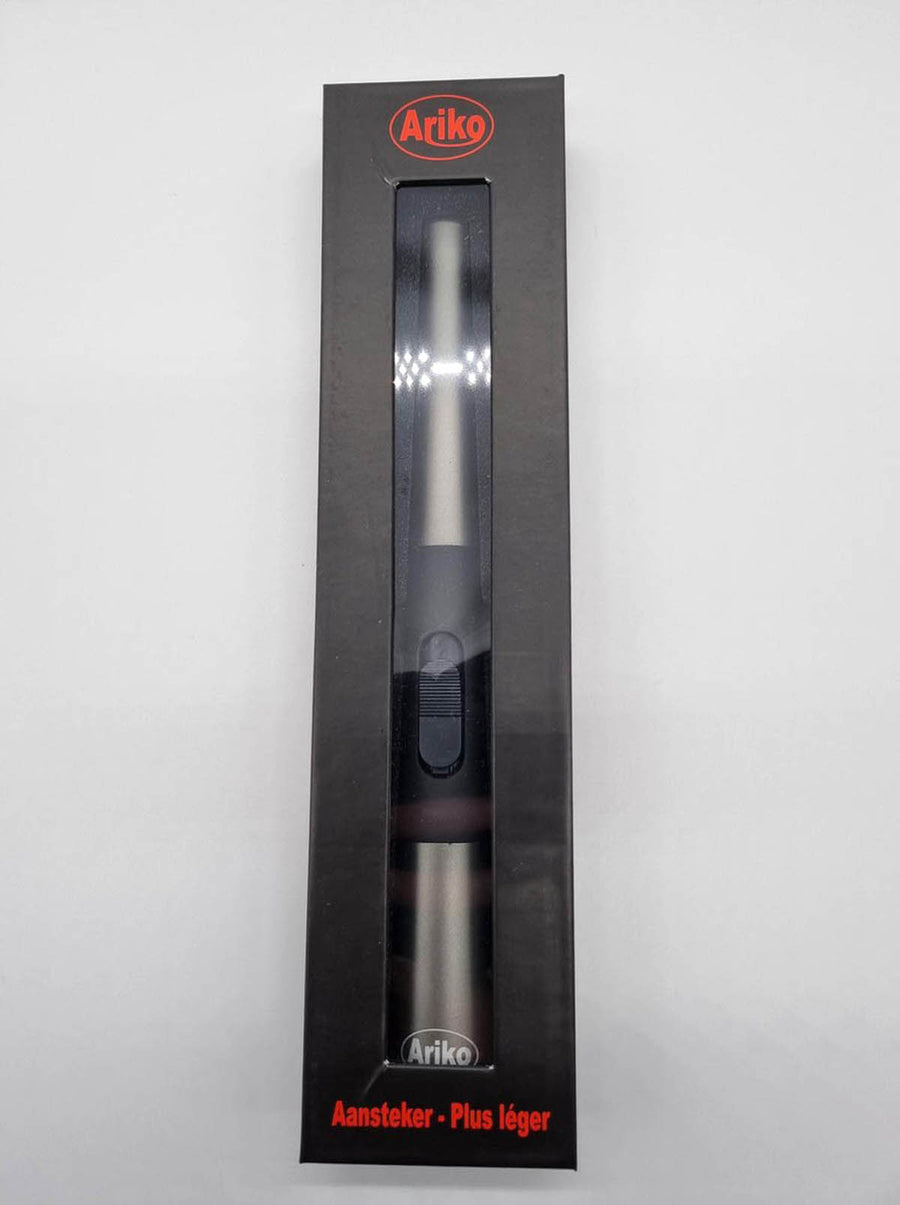 Ariko Luxe Plasma Arc Aansteker (Zilver) in Cadeaudoos | USB- oplaadbaar | Vlamloze elektrische aansteker voor keuken, kaars, BBQ of openhaard | In- en outdoor | Chique design