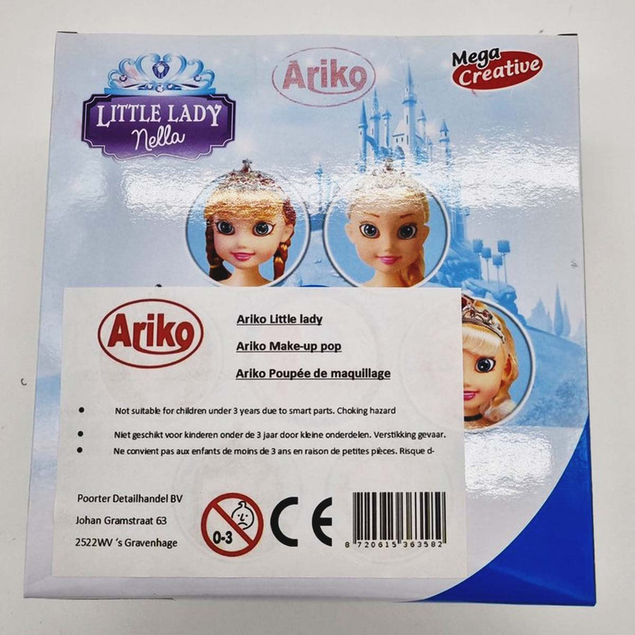 <tc>Ariko</tc> Frisierkopf - Orangefarbenes Haar - 11 Teile - mit Krone und Spiegel