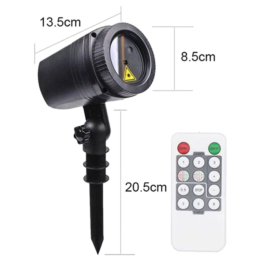 Ariko Laser-Gartenbeleuchtung - Bewegte Beleuchtung - Lasershow - Stimmungslicht - Weihnachtsbeleuchtung - Gartenbeleuchtung - Wasserdicht - Rot und Grün