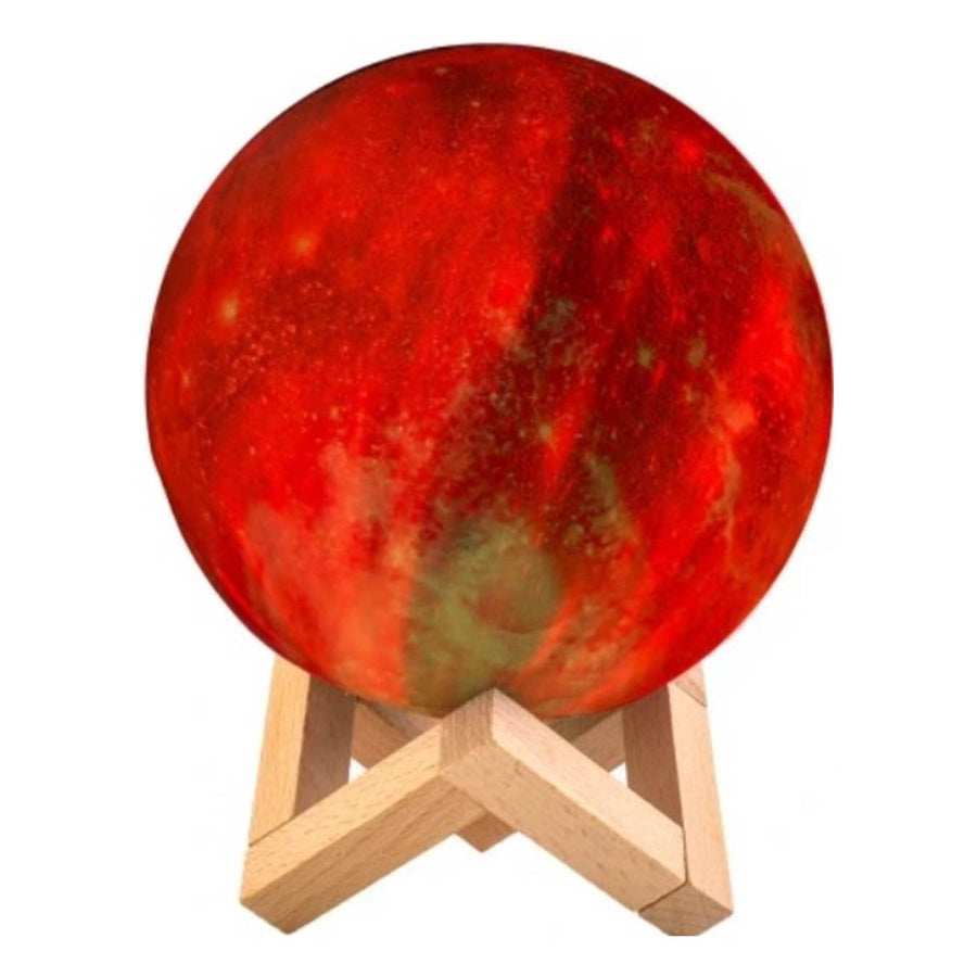 Ariko Nachtlamp 3D Maan - Star light - 15 cm - Tafellamp - Accu 15 tot 89 uur - 16 dimbare LED kleuren en Afstandsbediening