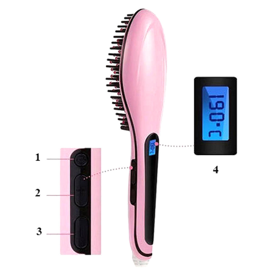 <tc>Ariko</tc> electric straightening brush - Ceramic heat brush - Straightener - Brush - Temperature control