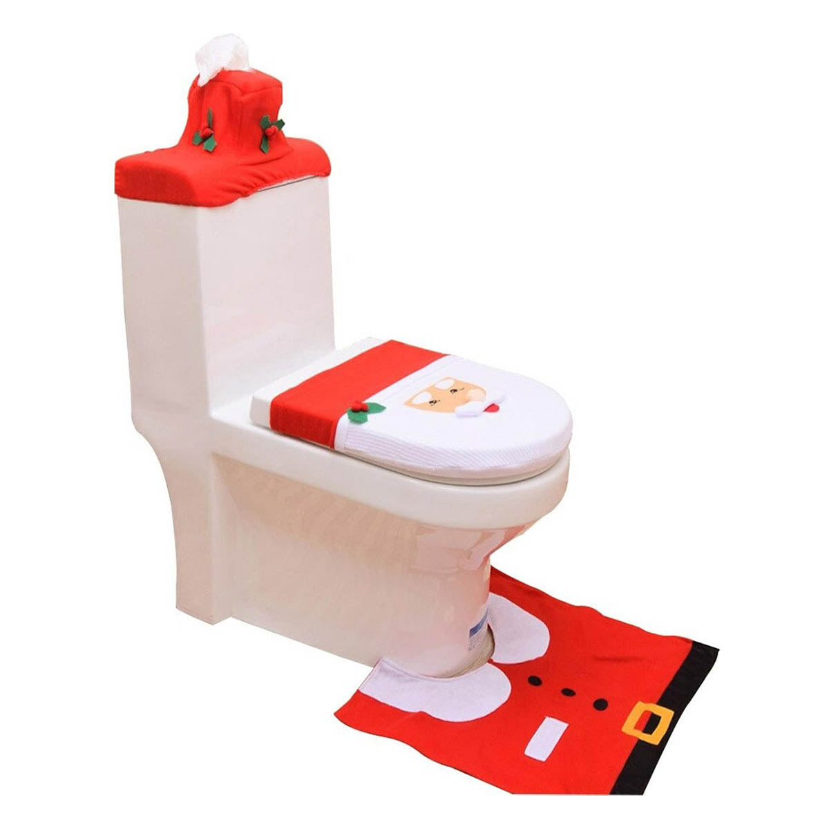 Ariko Toilettengarnitur - WC - Toilettensitzbezug - Weihnachten - Weihnachten