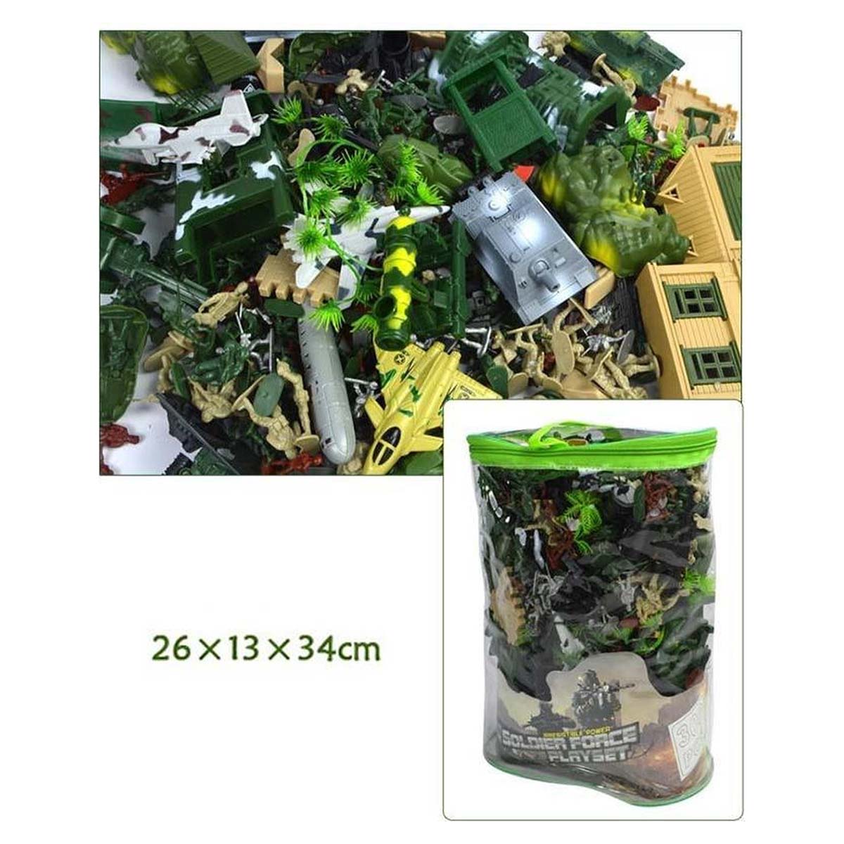 Ariko XXL Army Spielset 300 Teile | Beinhaltet Panzer, Flugzeuge und Gebäude | Soldatenspielzeug | Soldatenset | | Streitkräfte