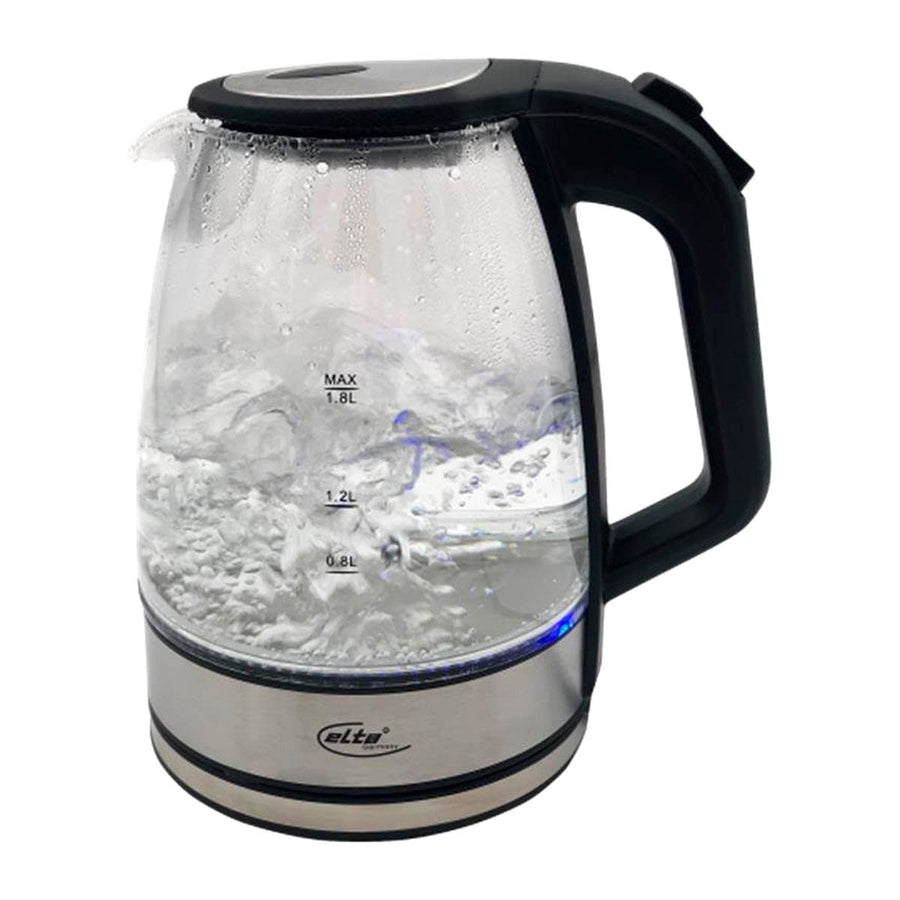 Ariko Elta Glazen Waterkoker - 1,8 liter - Blauwe LED Verlichting - 2200W