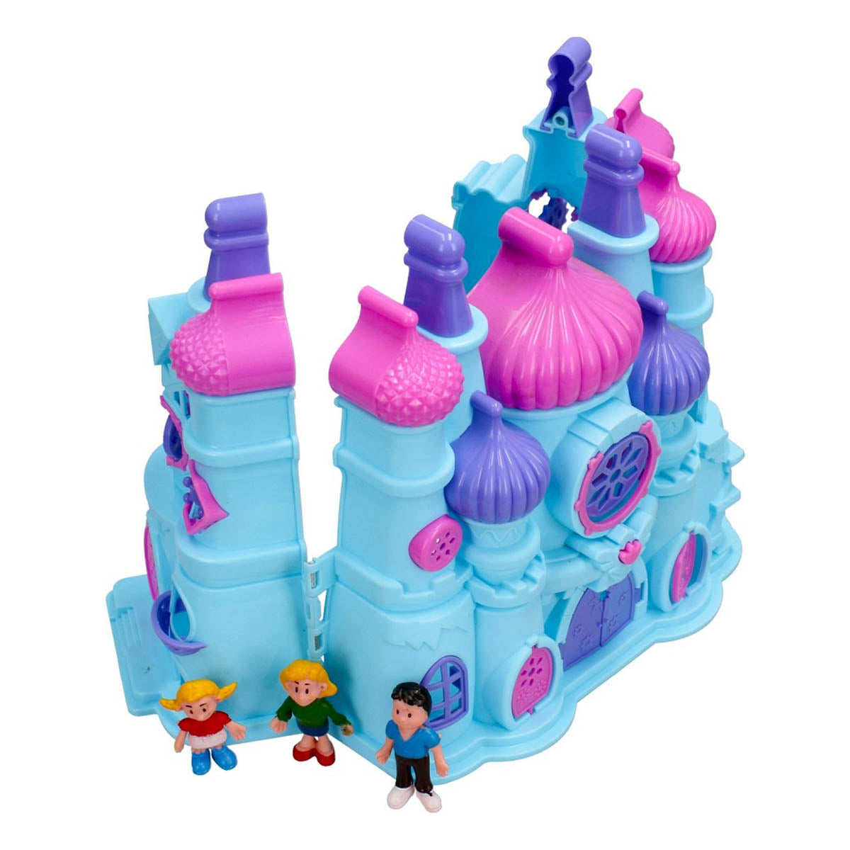 Ariko XXL Prinsessen kasteel met licht en geluid - met meubels, poppetjes en een auto - incl 3 x LR44 batterijen